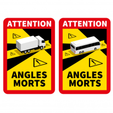 étiquettes angles morts poids lourds camion bus et car